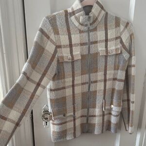 Rachel Zoe Checkered Wool Jacket